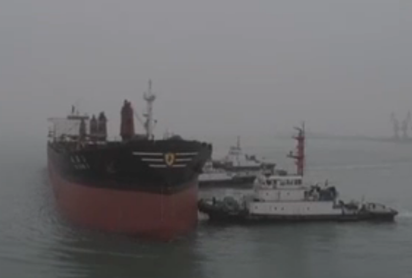 濟南域瀟集團(tuán)鋯鈦礦百船回運接港儀式在山東臨沂舉行